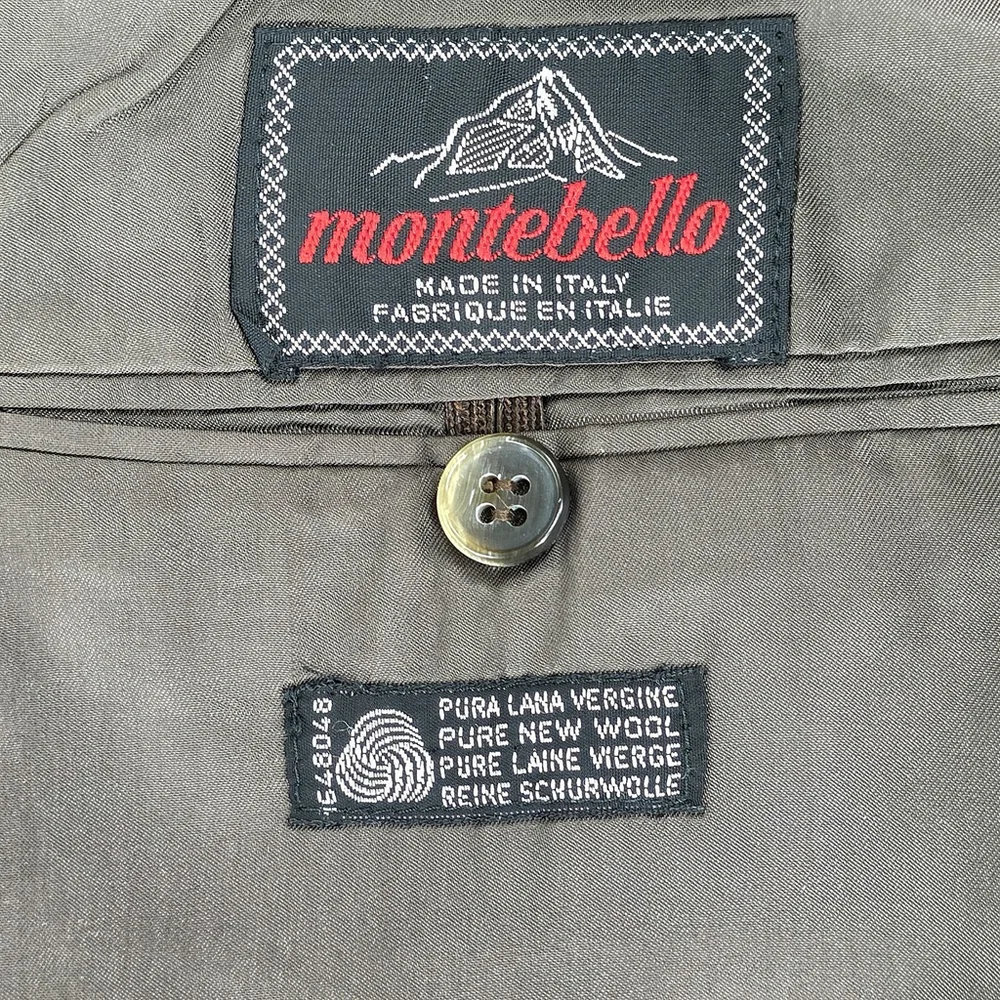 Quiet Luxury Montebello Italian Wool Blazer Men 42R Gray Blue Pinstripe - Picture 4 of 16